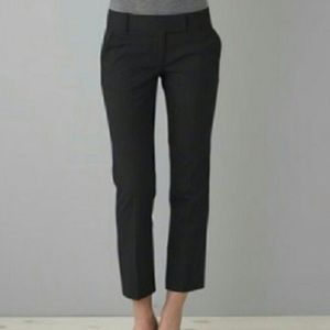J crew city fit, stretch, crop pants, black